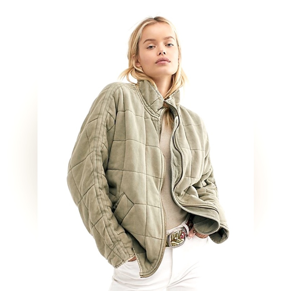 Free People Dolman Quilted Knit Jacket